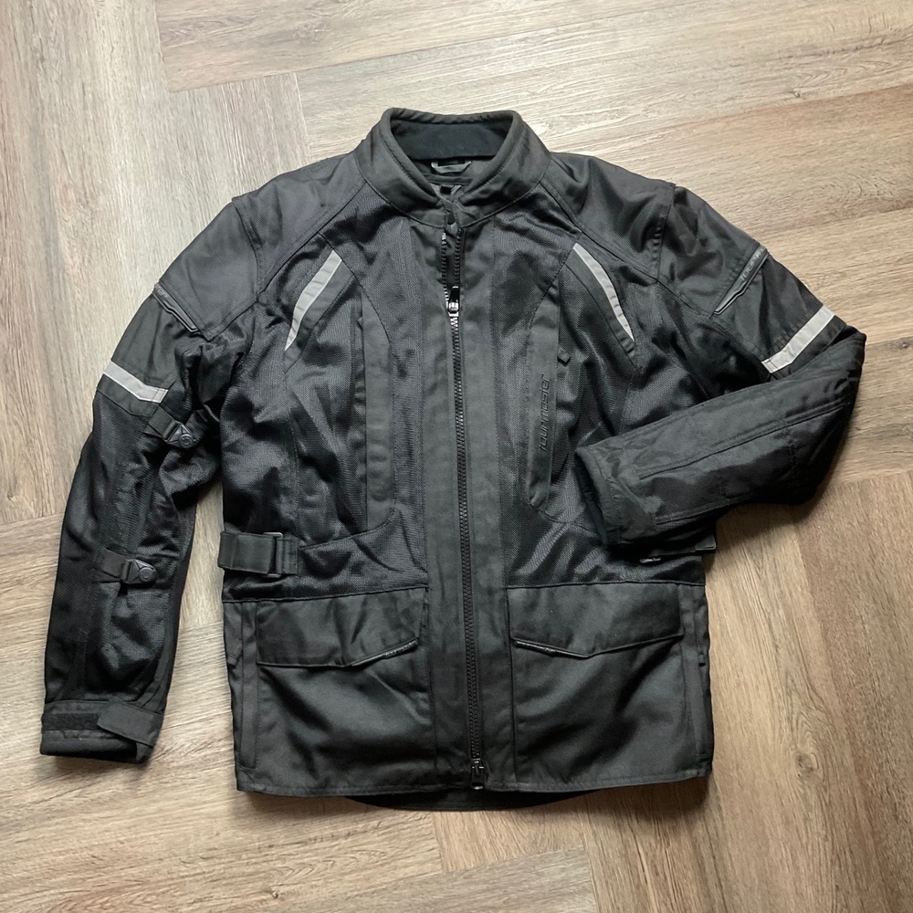 Tourmaster Sonora Air 2.0 Motorcycle Jacket Mens Small Black Mesh Carbolex Zip
